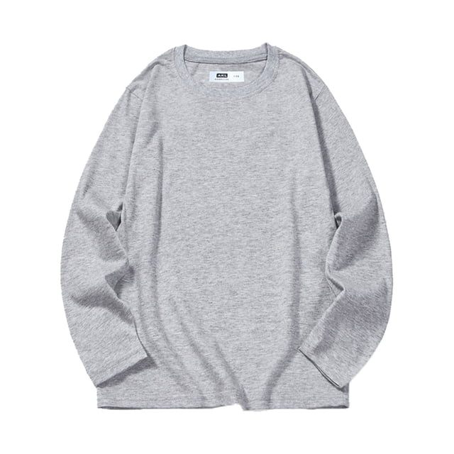 Gibobby Blusas Manga Larga Para Niños Camiseta básica sólida de cuello redondo para niños pequeños y niñas, camisetas sin mangas, blusa informal holgada de manga larga para ot(Gris, 4-5 Años)