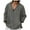 Gray, variant on MaFYtyTPR Men's Casual Tops Fashionable Linen Shirt Solid Color Casual V-neck Long Sleeved Hooded Top Army Green L
