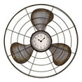 thumbnail image 2 of LaCrosse 404-3942 16.5" Metal Fan Quartz Analog Clock, Gray, 2 of 10