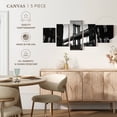 thumbnail image 5 of Elephant Stock Iconic Manhattan Bridge Wall Art - Horizontal Multi Panel Canvas - Living Room Wall Decor - Architecture Multi Panel - Black And White Decor - 74" x 34", 5 of 8