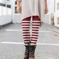 thumbnail image 2 of Gyexs Red and White Striped Tights for Women Christmas Leggings Funny Party Wear Soft Thermal Winter Tights Red & Size XXL, 2 of 6
