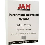 JAM Paper Parchment Paper, 8.5 x 11, 500 per Pack, 24lb White Recycled
