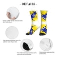 thumbnail image 5 of Men's Bosnian Flag Map Novelty Athletic Socks Women's Digital Printing Funky Patterned Crew Socks, 5 of 7