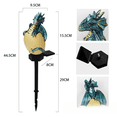 thumbnail image 4 of Solar Dragon Egg Garden Stake Light, Novelty Mythical Hatchling Dragon Egg Solar Stake Ornament, Unique Fantasy Holiday Decor Gift for Garden and Dragon Lovers (Blue), 4 of 8