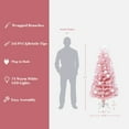 thumbnail image 3 of LuxenHome 5Ft Pink Cherry Blossom Christmas Tree with Fiber Optic Lights & Snowman Star Topper, 3 of 13