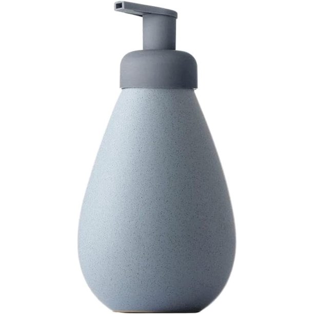 Dispensador de jabón de cerámica de 24 oz Dispensador de jabón de manos para cocina Jabón de manos Aceites esenciales y lociones Dispensador de jabón moderno (azul)