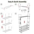 thumbnail image 6 of Yescom 2 Pack 4 Tier Shoe Rack Shelf Metal Shoe Tower 16 Pairs Shoe Storage Organizer Unit Entryway Closet Dorm Shelf Stackable Cabinet, 6 of 9