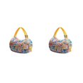 thumbnail image 2 of relayinert Polyester Travel-friendly Storage Bag Carry Essentials With Ease Waterproof Shopping Bag For Travel yellow plaid 2Set, 2 of 6