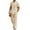 Light Khaki, variant on COOFANDY Men's 2 Pieces Cotton Linen Set White Henley Shirt Short Sleeve and Casual Beach Pants Summer Yoga Outfits