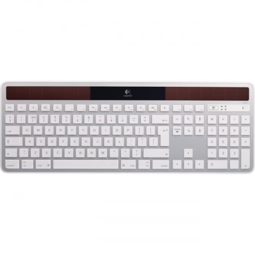 Logitech Wireless Solar K750 for Mac - Keyboard - wireless - 2.4 GHz - English - white