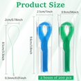 thumbnail image 2 of 200 Pcs Dental Floss Threaders, Deep Clean Floss for Braces Floss Threaders for Bridges Dental Implants Nylon Loop Design for Braces Bridges Implants Oral Teeth Care Tools (Blue, Green), 2 of 4
