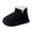 Black, variant on WAVSUF Women's Fleece Winter Boots Soft Sole Wide Width Anti Slip Winter Snow Flat Ankle Boots Brown 10