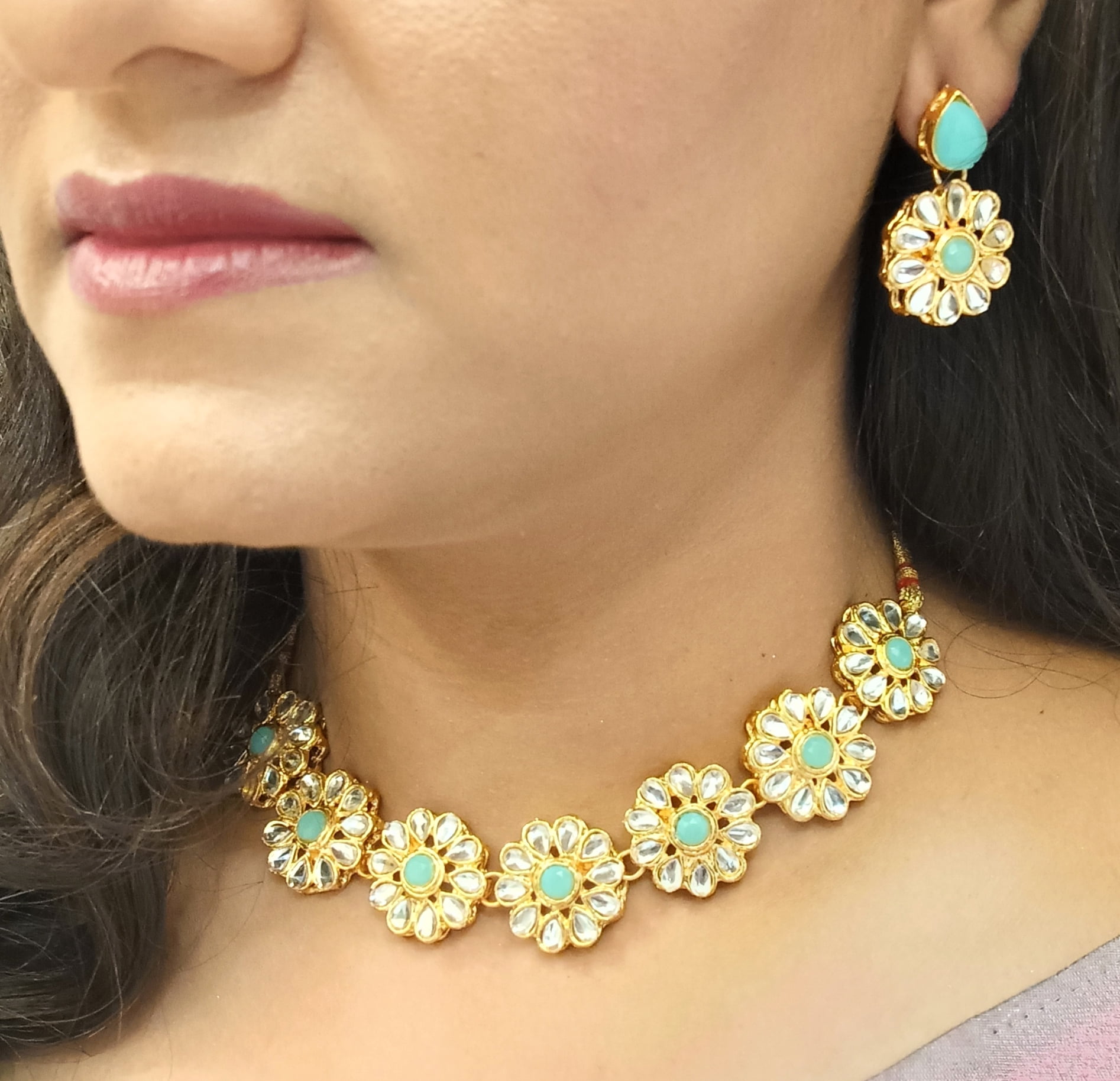 Thulasi Necklace | Matt Necklace | Indian Jewelry | Bridal Necklace | –  GARVAM