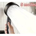 thumbnail image 5 of Unbranded Shower Head – Water-Saving – High Pressure – Anti-Limescale – Stainless Steel – Universal – Silver – Includes Installation Set, 5 of 5