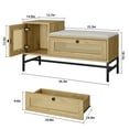 thumbnail image 2 of Rattan Shoe Bench, Entryway Bench with Storage, 2 of 6