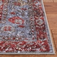 thumbnail image 6 of SAFAVIEH Tucson Kaelee Traditional Machine Washable Area Rug, 4' x 6', Blue/Rust, 6 of 14