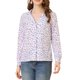 thumbnail image 1 of INSPIRAR CHIC Camisas de Manga Larga Impresas de los Años 50 para Mujeres con Lunares en Forma de Corazón L Blanca, 1 of 7