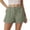 18# Dark Green, variant on Womens Shorts Dressy Casual Elastic Waisted Tailored Work Shorts Dress Wide Leg Light Gray 2XL