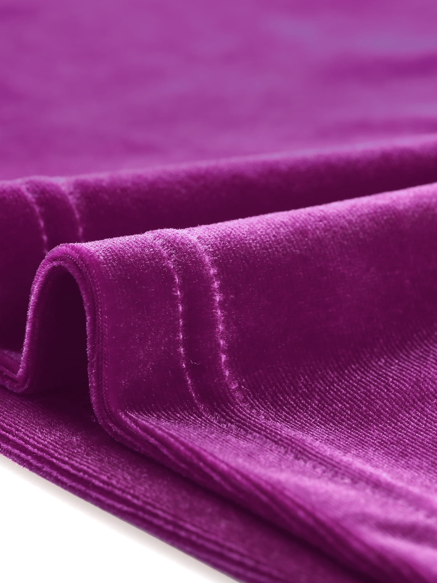 DARING DIVA Velvet Off Shoulder Long Sleeve Tops Dark S Purple