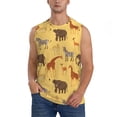 thumbnail image 2 of Lsque Cute Animals Print Men's Cotton Blend Sleeveless Muscle Shirts (S-3XL)- Moisture Wicking, Odor Protection, UPF 30+,Large, 2 of 8