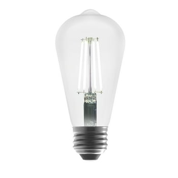 Better Homes & Gardens LED Vintage Style Light Bulb, ST19 60 Watts Daylight Classic Filament, Medium Base, Dimmable - 2 Pk