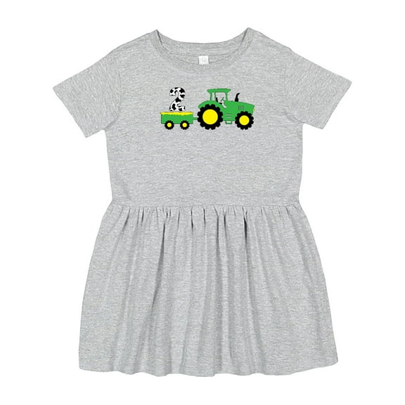 Inktastic Second Birthday Tractor Girls Toddler Dress