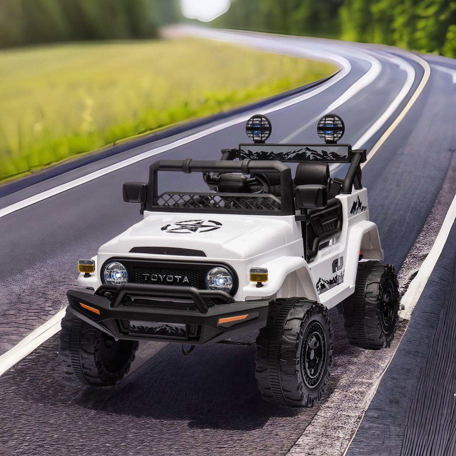 CIPACHO Licensed TOYOTA FJ Cruiser 12V Powered Ride On Car 2.4G with Parents Remote Control, Electric Car for Kids, White CIPACHO Licensed TOYOTA FJ Cruiser 12V Powered Ride On Car 2.4G with Parents Remote Control, Electric Car for Kids, White