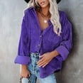 thumbnail image 2 of asdoklhq Long Sleeve Shirts for Women,Womens Casual V Neck Long Sleeve Button Corduroy95%polye Casual Blouse Coat Tops, 2 of 6