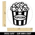thumbnail image 2 of Big Bucket of Popcorn Movie Theater Self-Inking Rubber Stamp Ink Stamper - Sky Blue Ink - Mini 1/2 Inch, 2 of 7