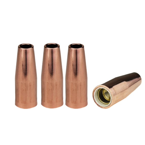 MIG Nozzle - Replacement for Lincoln/Magnum 100L & Tweco Mini #1 Guns - Size: 3/8" (Flush Tip) - Model: 21-37-F - (4 PACK)