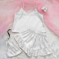 thumbnail image 5 of Azrian Womens Pajamas Clearance,Women Solid Casual Pullover Sleeveless Tops Shorts Set Home Wear Sleepwear M Size,White on Sale, 5 of 5