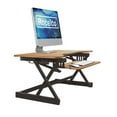thumbnail image 6 of Pemberly Row 32" Height Adjustable Standing Desk Converter Bundle in Teak Wood, 6 of 8