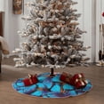 thumbnail image 4 of Lukts Blue Butterflies Print Color Life Christmas Tree Skirt, Winter Holiday Tree Mat Decoration ,Can be Used as A Shawl-36", 4 of 6