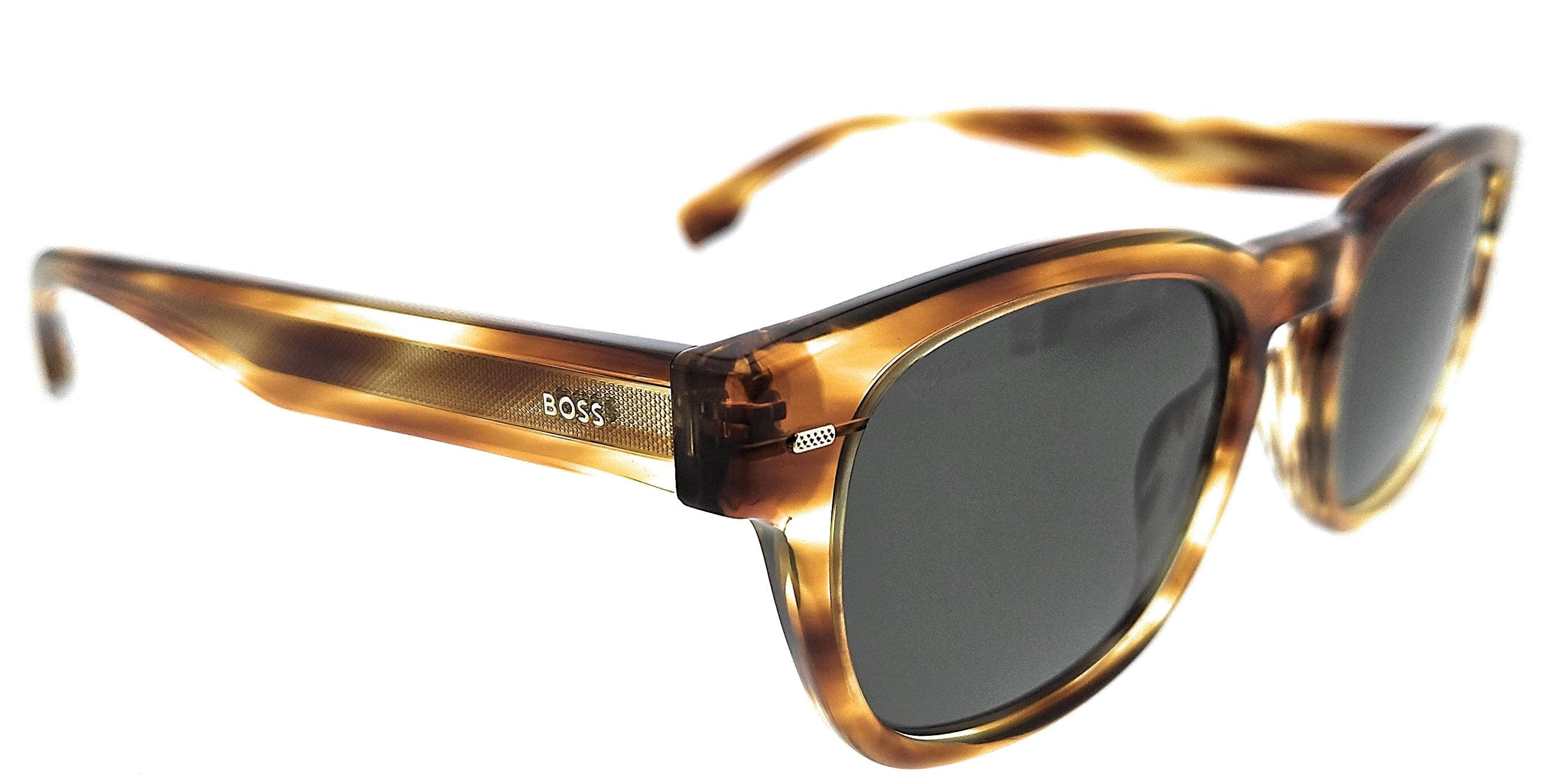 Hugo Boss BOSS 1380/S WGW WGW Striped Brown Square Sunglasses for Mens