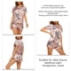 thumbnail image 5 of Traje de pijama Patrón único Cuello en V Bolsillo con botones Cómodo Ropa de dormir corta de dos piezas para mujer Tipo 3 L, 5 of 6