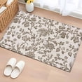 thumbnail image 2 of Farmhouse Brown Entryway Rug 2x3 Area Rug Washable Indoor Doormat Small Bathroom Rugs Non-Slip Low Pile Accent Throw Rugs Vintage Flower Leaf Botanical Plant Floor Carpet for Kitchen Bedroom Entrance, 2 of 9