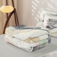 thumbnail image 5 of Manfei Watercolor Kitten Zipper Full Size Comforter Sets with Fitted Sheet and 2 Pillowcases, Cute Cat Illustration Zipper Bedding Set, Cream Green Pink, Gray Reversible, 4-Piece, 5 of 7