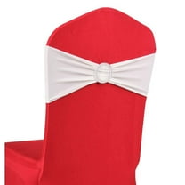 Gowinex 10pcs White Spandex Chair Bands With Buckle