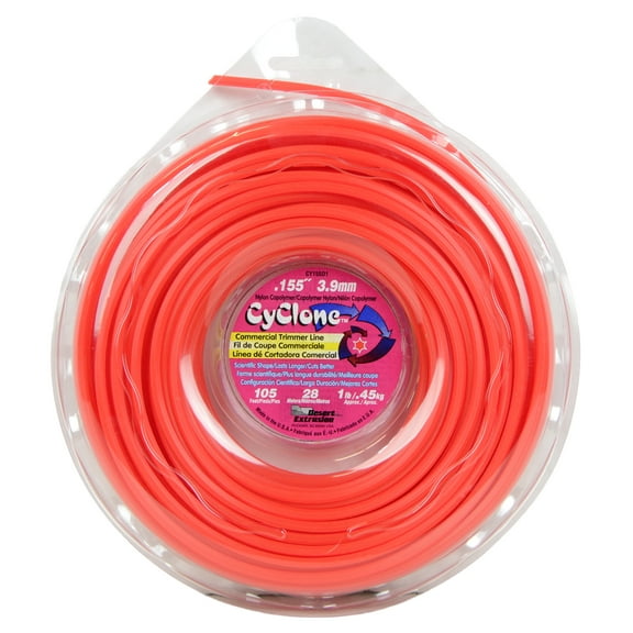 Cyclone CY155D1 0.155" x 105' Commercial String Trimmer Line Red, Made in the USA