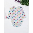 thumbnail image 5 of WIBACKER Baby Girls' 100% Cotton Long Sleeve Print Bodysuit 6 9 12 18 24 Months, Pack of 2, Dot+Floral, 5 of 10