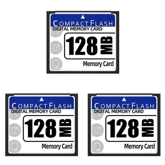 3X 128MB Compact Flash Memory Card for Camera, Advertising Machine, Industrial Computer Card,3 x Compact Flash Card,White&blue