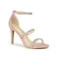 thumbnail image 1 of BLISSFUL STEP Women's Shoes Rhinestone Stiletto Heel Ankle Strap Sandals Light Pink 6, 1 of 8