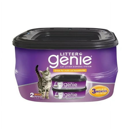 Litter Genie Cat Litter Disposal System Basic Refill, Pack 1 - Count 2