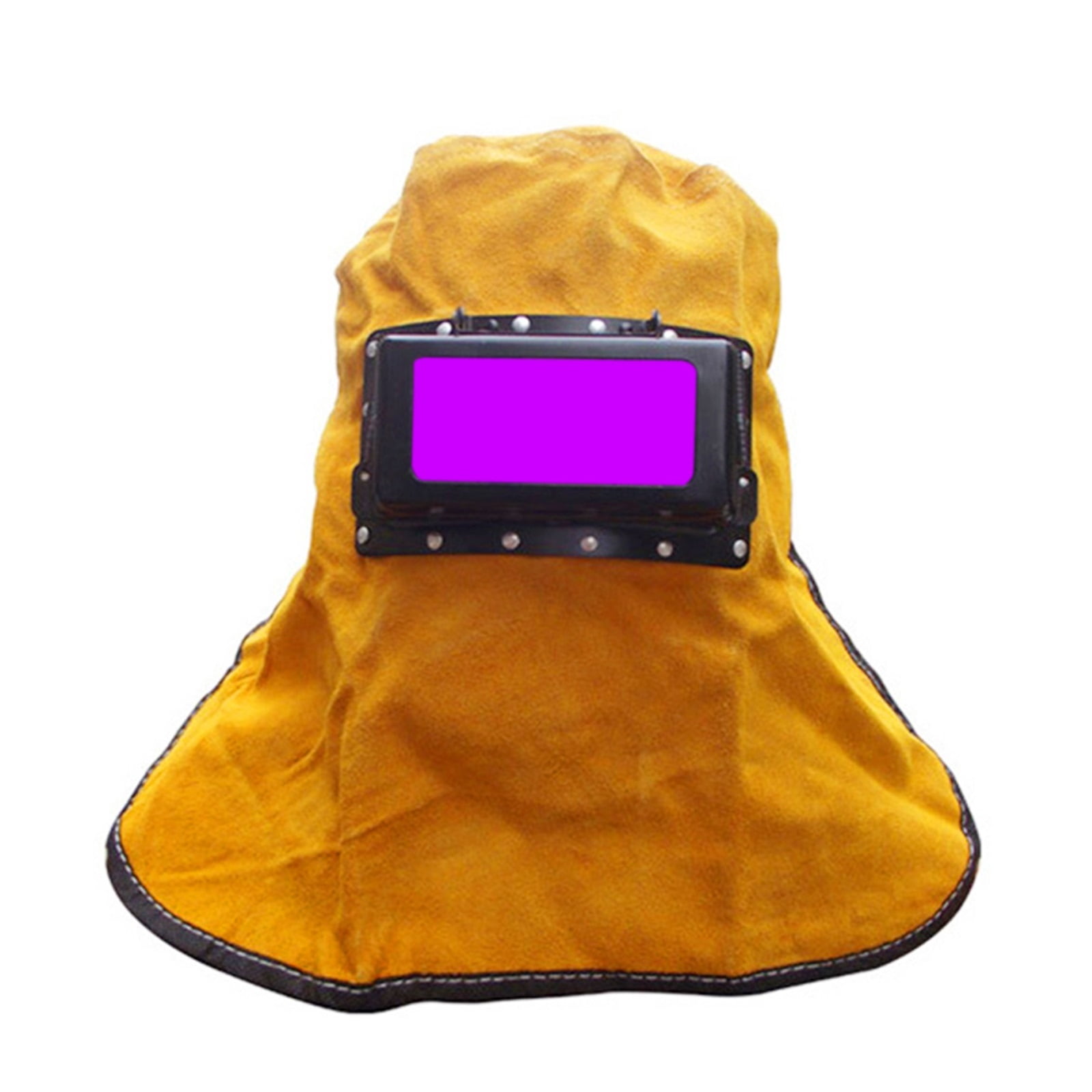 Convenient Welding Helmets Solar Auto Darkening Filter Lens Welder Mask Head-Mounted Yellow Leather Hood Eyes Protection ,Widely Use