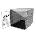 thumbnail image 3 of Retro Dog Crate Cover, Bookshelf with Stack of Books and Kitty Sleeping Old Camera Urban, Easy to Use Pet Kennel Cover Small Dogs Puppies Kittens, 7 Sizes, Charcoal Grey Pale Grey, by Ambesonne, 3 of 6