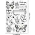 thumbnail image 2 of Flowers Butterfly Clear Stamps Transparent Silicone Stamp, 2 of 9