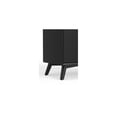 thumbnail image 5 of HomeStock Baroque Beauty Bar Cabinet in Black with Mahogany Solids & Veneers, Stores 6 Glasses and 7 Wine Bottles, Stylish and Functional Storage Solution, 5 of 9