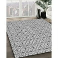 thumbnail image 2 of Ahgly Company Indoor Rectangle Patterned Platinum Gray Area Rugs, 2' x 4', 2 of 6