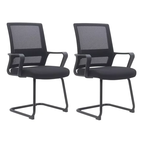 Set de 2 Sillas Oficina Escritorio EKE Life Home YX-2233 Ergonómica Minimalista Moderna Negro