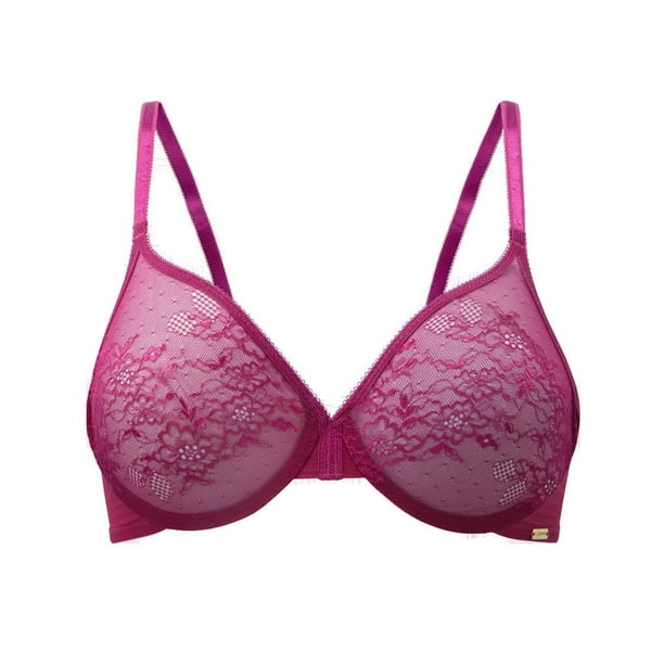 Gossard Gossard Womens Glossies Lace Sheer Moulded Bra, 30B, Festival